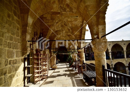 Arched courtyard, historical cloister of Buyuk Khan 130153632