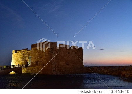 Paphos' historic fortress nestled in calm waters Paphos' historic fortress nestled in calm waters 130153648