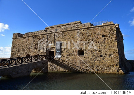 Paphos' historic fortress nestled in calm waters Paphos' historic fortress nestled in calm waters 130153649