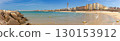 Panoramic View of Playa de la Victoria in Cadiz Spain 130153912