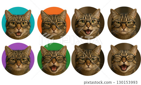 油畫風格的彩色玻璃 130153993