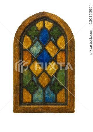 Oil painting style stained glass Oil painting style stained glass 130153994