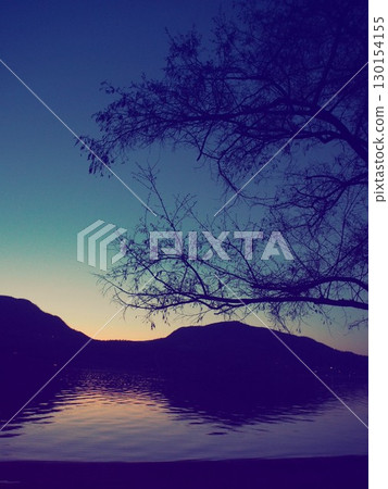 Kelowna Okanagon Lake at dusk 130154155