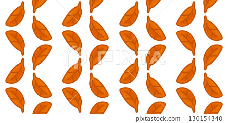 Seamless Orange Autumn Leaf Pattern Seamless Orange Autumn Leaf Pattern 130154340