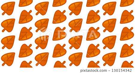 Seamless Autumn Orange Leaf Pattern 130154342