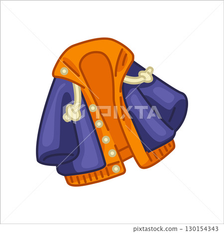 Cartoon Orange Purple Jacket 130154343