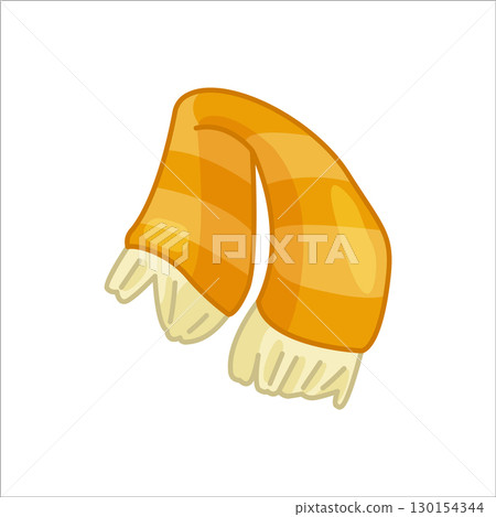 Cartoon Orange Yellow Scarf 130154344