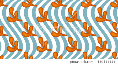 Seamless Cartoon Maple Seed Pattern Seamless Cartoon Maple Seed Pattern 130154354