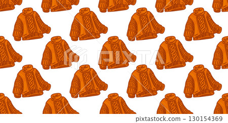 Seamless Cartoon Winter Sweater Pattern Seamless Cartoon Winter Sweater Pattern 130154369
