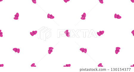 Seamless Pink Valentine Heart Pattern 130154377