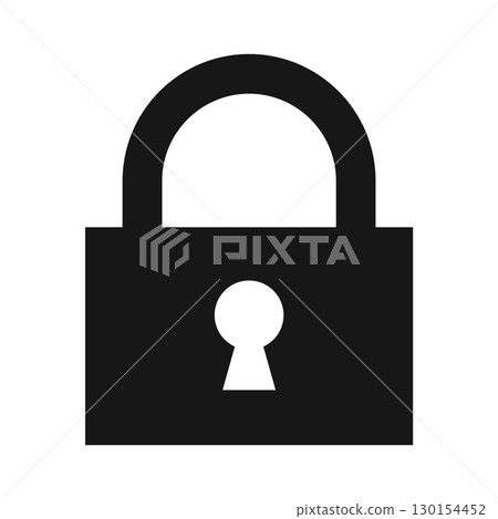 Padlock silhouette material 130154452