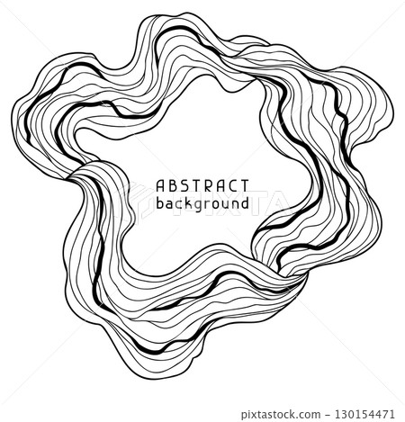 Background with wave elements. Abstract card with linear curls. Background with wave elements. Abstract card with linear curls. 130154471