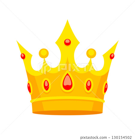 Royal crown illustration. Graphic stylized gold icon. Royal crown illustration. Graphic stylized gold icon. 130154502