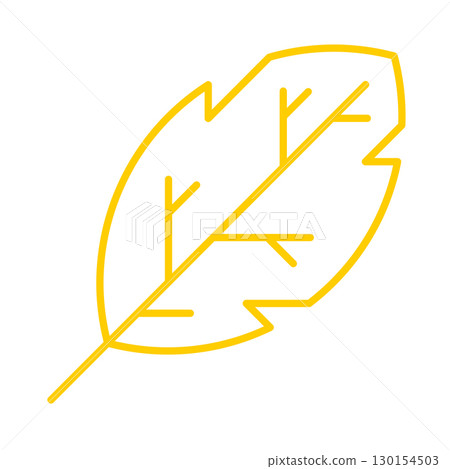 Illustration of autumn leaf. Decorative falling foliage. Illustration of autumn leaf. Decorative falling foliage. 130154503