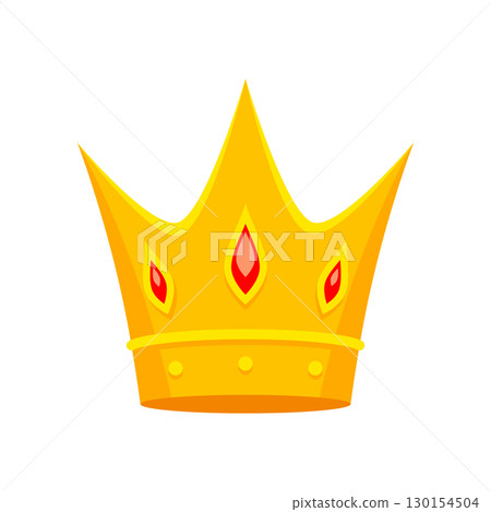 Royal crown illustration. Graphic stylized gold icon. Royal crown illustration. Graphic stylized gold icon. 130154504