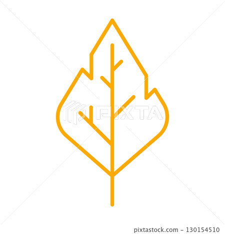 Illustration of birch leaf. Decorative autumn foliage. Illustration of birch leaf. Decorative autumn foliage. 130154510