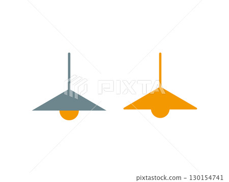 Set of simple pendant lighting icon illustrations Set of simple pendant lighting icon illustrations 130154741