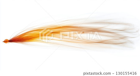 Abstract Orange Brown Hair Fibers Flowing Design Texture Background Art Soft Style Trend Silky Waves 130155416