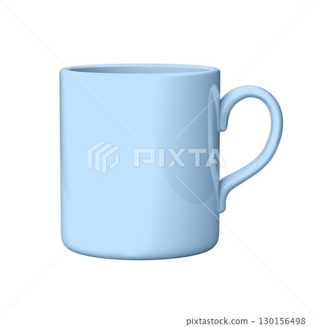 Blue coffee or tea mug, 3D illustration 130156498