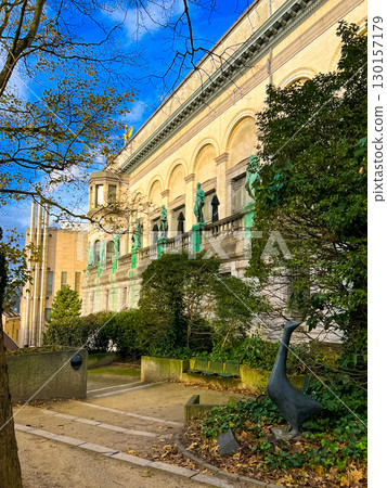 Exterior of the museum of fine arts in brussels, belgium with artistic features 130157179