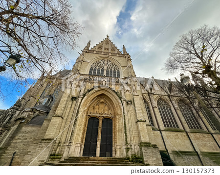 Church of our lady of victories at the sablon in Brussels, Belgium 130157373