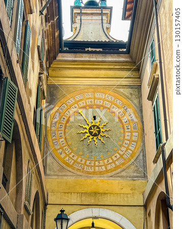 Astronomical Clock in the Clock Tower in Piazza della Loggia, Brescia, Italy. Astronomical Clock in the Clock Tower in Piazza della Loggia, Brescia, Italy. 130157405