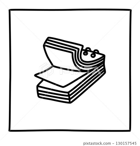 Doodle Notepad icon. Infographic symbol in a circle 130157545