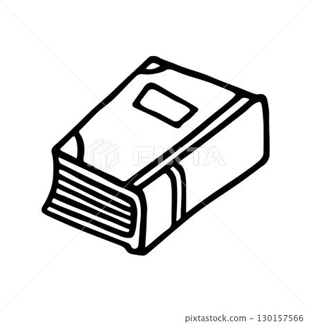 Doodle book icon hand drawn with black line in freehand style Doodle book icon hand drawn with black line in freehand style 130157566