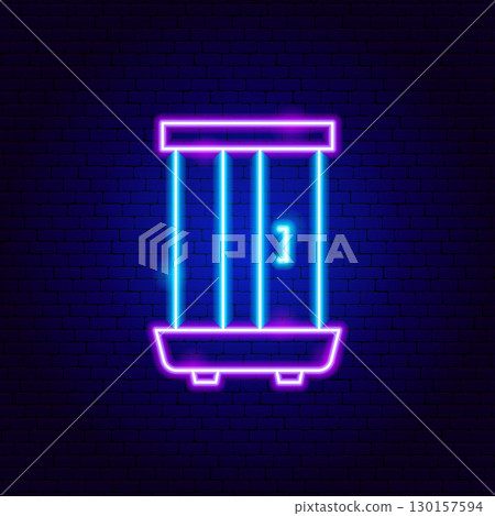 Shower Cabin Neon Sign 130157594