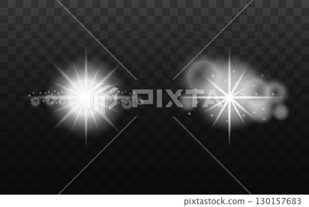 Bright Sparkle and Glow Effects on Transparent Background. Bright Sparkle and Glow Effects on Transparent Background. 130157683