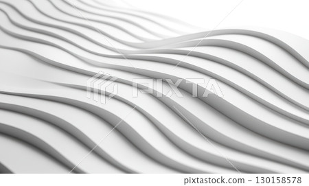 Soft curved lines create a wave pattern in minimalist design highlighting texture and depth 130158578