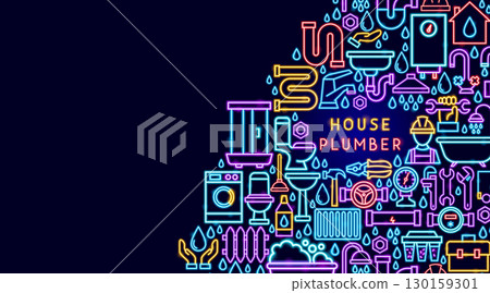 House Plumber Neon Banner House Plumber Neon Banner 130159301