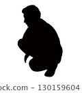 a man body silhouette vector 130159604