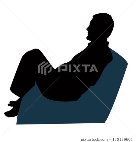 a man body silhouette vector 130159605