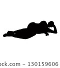 a man body silhouette vector 130159606