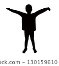 a girl standing body silhouette vector 130159610