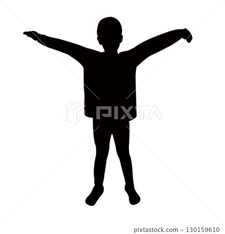 a girl standing body silhouette vector 130159610