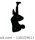 a man making exercise body, silhouette vector 130159611