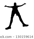 a boy body, silhouette vector 130159614