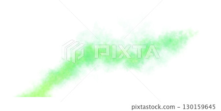 Green smoke or mist effect isolated on transparent background with smooth motion and soft texture for creative visual design 130159645