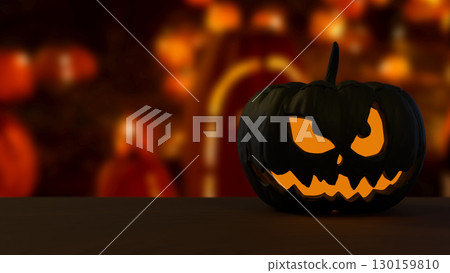 The Black Pumpkin for Halloween orHoliday concept 3d Rendering. The Black Pumpkin for Halloween orHoliday concept 3d Rendering. 130159810