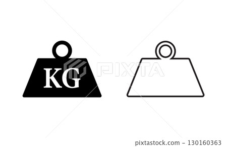 Kilogram Weight Icon. KG weight sign icon. Kilo icon symbol. 130160363