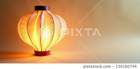 Illuminated lantern glowing in soft light 130160744