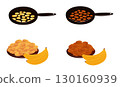 Vector illustration of cooking and serving Tajadas fried banana slices Plantain 130160939