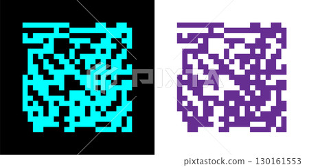 Fake QR code scan me vector illustration. Collection of QR Codes for modern technology. 130161553