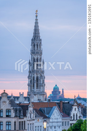 Mont des Arts on Cloudy Evening. Brussels, Belgium Mont des Arts on Cloudy Evening. Brussels, Belgium 130161691