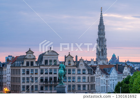Mont des Arts on Cloudy Evening. Brussels, Belgium Mont des Arts on Cloudy Evening. Brussels, Belgium 130161692