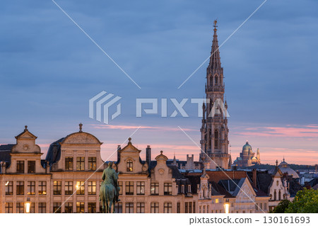 Mont des Arts on Cloudy Evening. Brussels, Belgium Mont des Arts on Cloudy Evening. Brussels, Belgium 130161693
