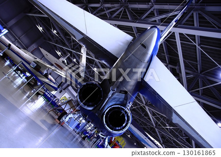 The Japan Air Self-Defense Force T-2 jet, which once served as the second generation Blue Impulse (display aircraft at Ishikawa Prefectural Aviation Plaza) 130161865
