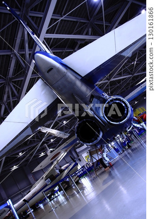 The Japan Air Self-Defense Force T-2 jet, which once served as the second generation Blue Impulse (display aircraft at Ishikawa Prefectural Aviation Plaza) 130161866